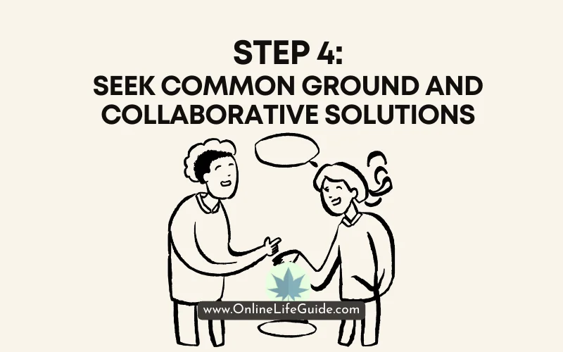 Step 4 Seek Common Ground and Collaborative Solutions
